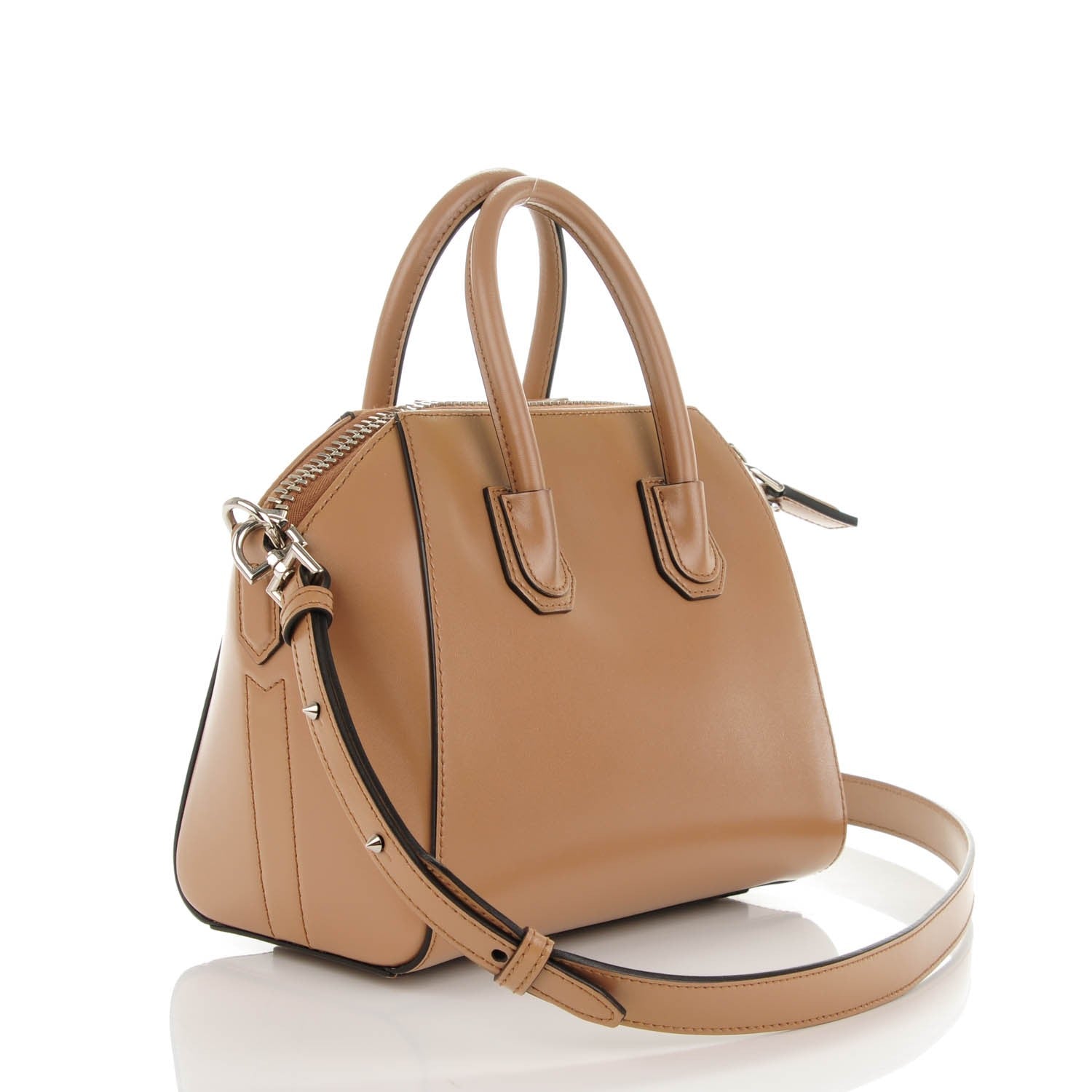 Givenchy Shiny Lord Calfskin Mini Antigona Dark Beige 3 of 7