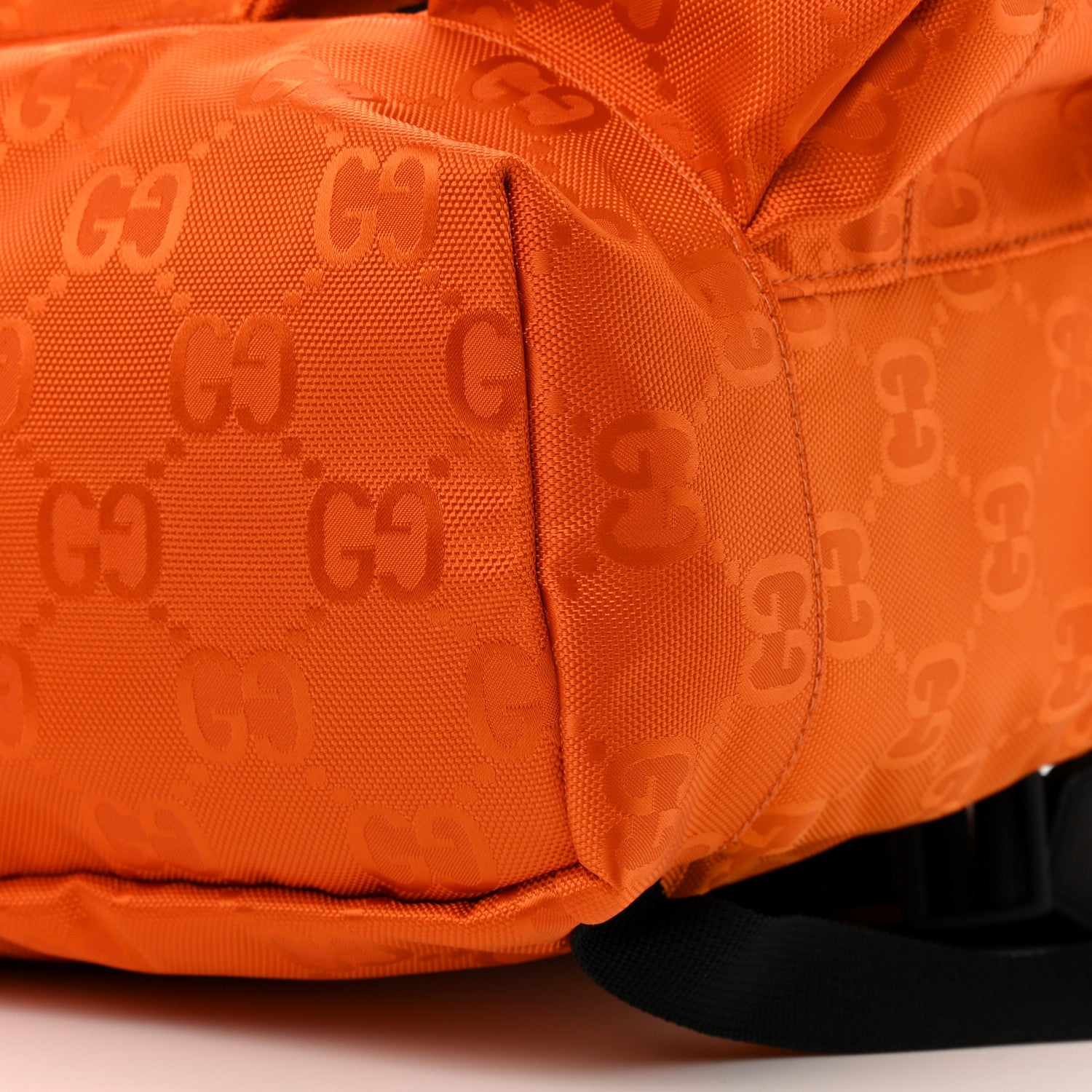 Gucci Econyl Nylon Monogram Off The Grid Utility Pocket Backpack Carrot Orange Black 10 of 16