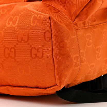 Gucci Econyl Nylon Monogram Off The Grid Utility Pocket Backpack Carrot Orange Black 10 of 16