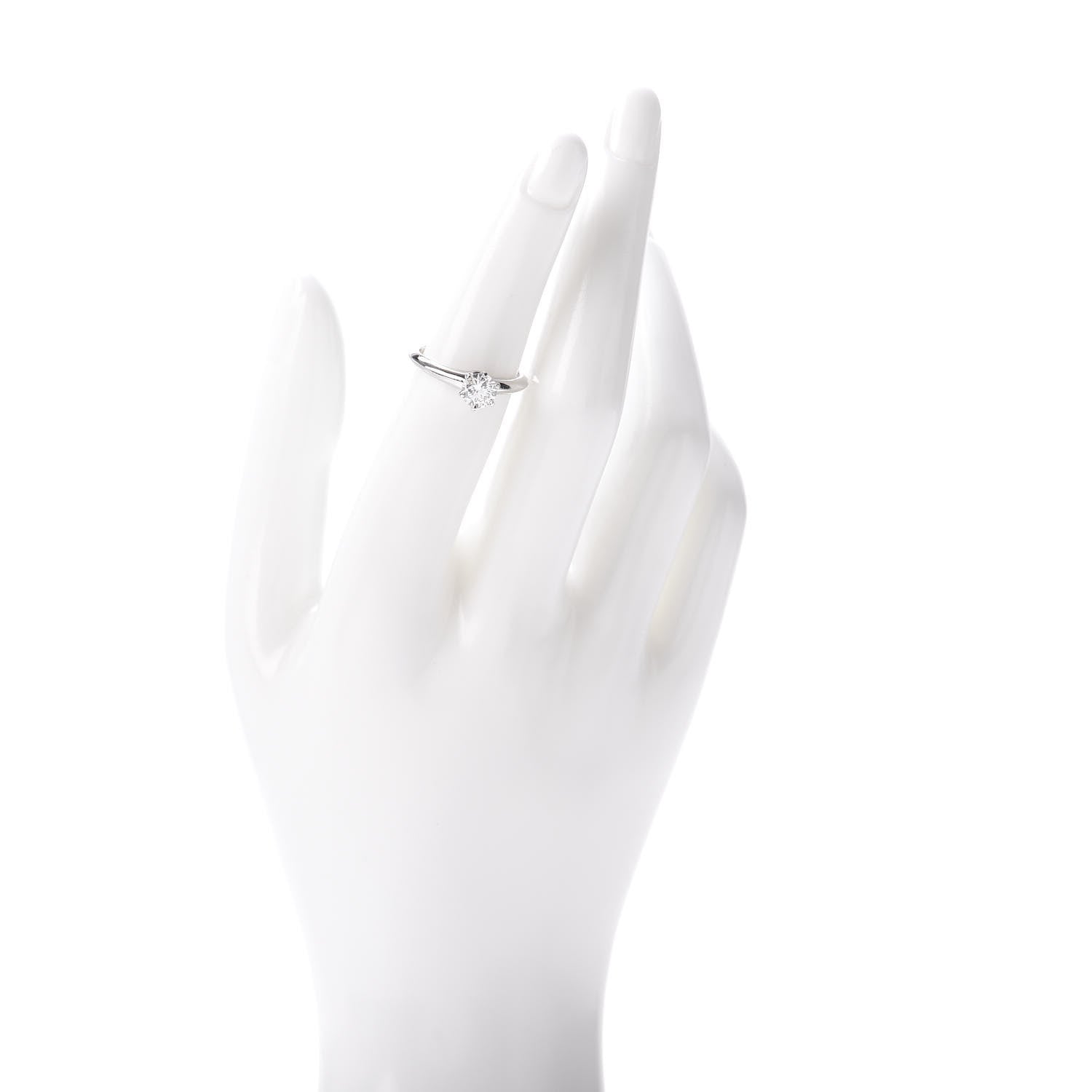 Tiffany Platinum Diamond .66ct Solitaire Engagement Ring 50 5.25 2 of 7