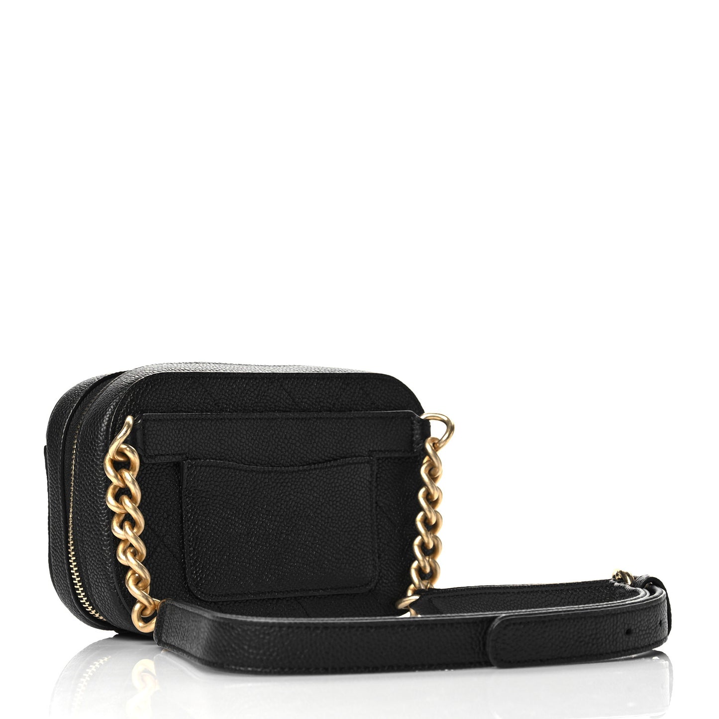 Caviar Quilted Waist Bag Black