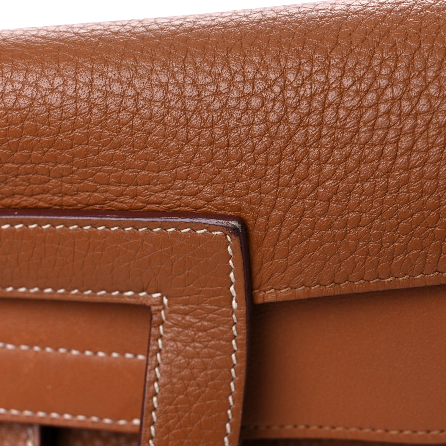 Hermes Taurillon Clemence Halzan 31 Gold 14 of 15