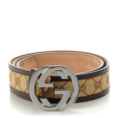 Gucci Monogram Interlocking G Belt 90 36 Brown 1 of 6