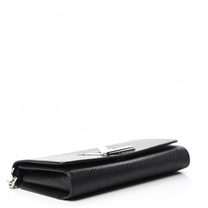 Louis Vuitton Epi Twist Chain Wallet Black 4 of 11
