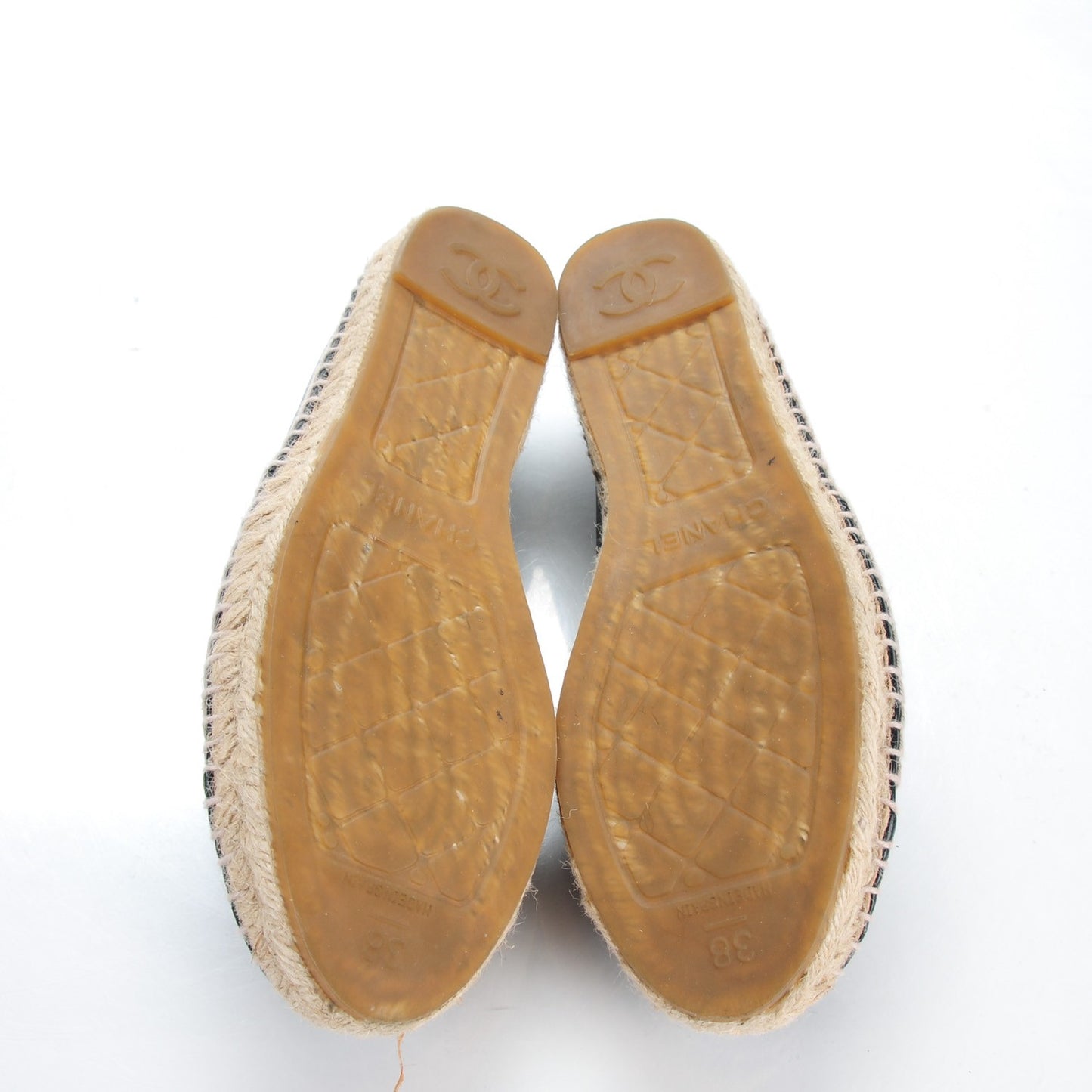 Lambskin CC Espadrilles 38 Black