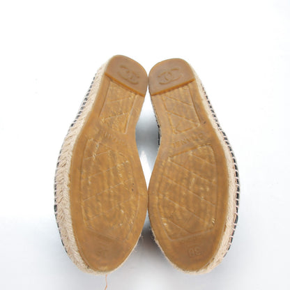 Chanel Lambskin CC Espadrilles 38 Black 4 of 10