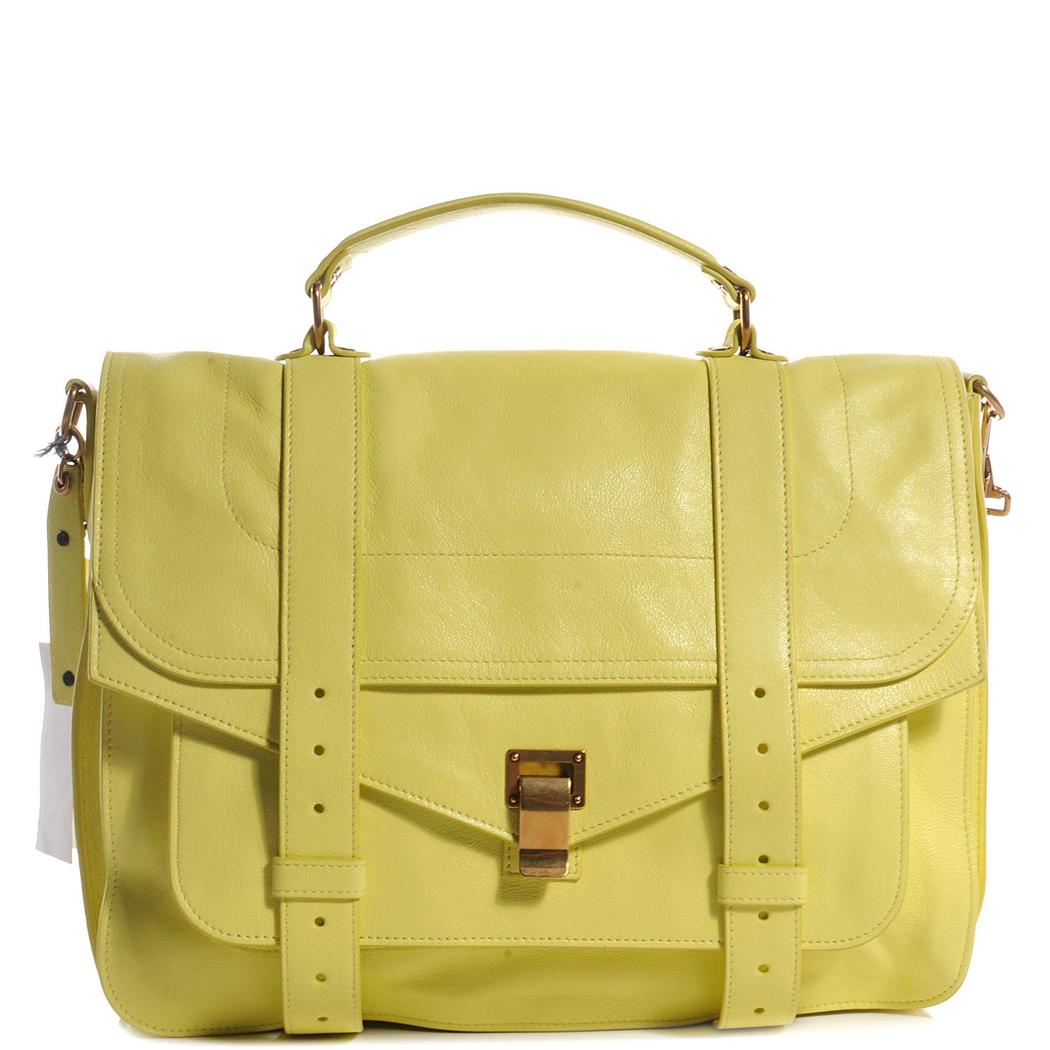 Proenza Schouler Lambskin PS1 Large Satchel Lemon 1 of 14