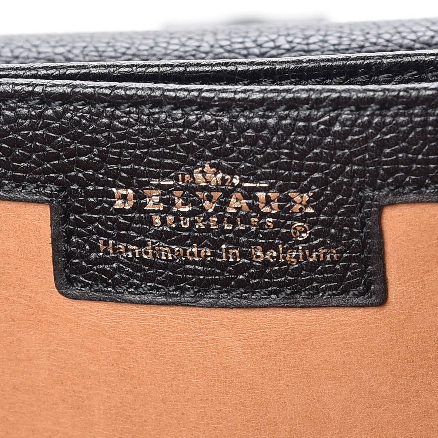 Grained Calfskin Brillant Briefcase Black