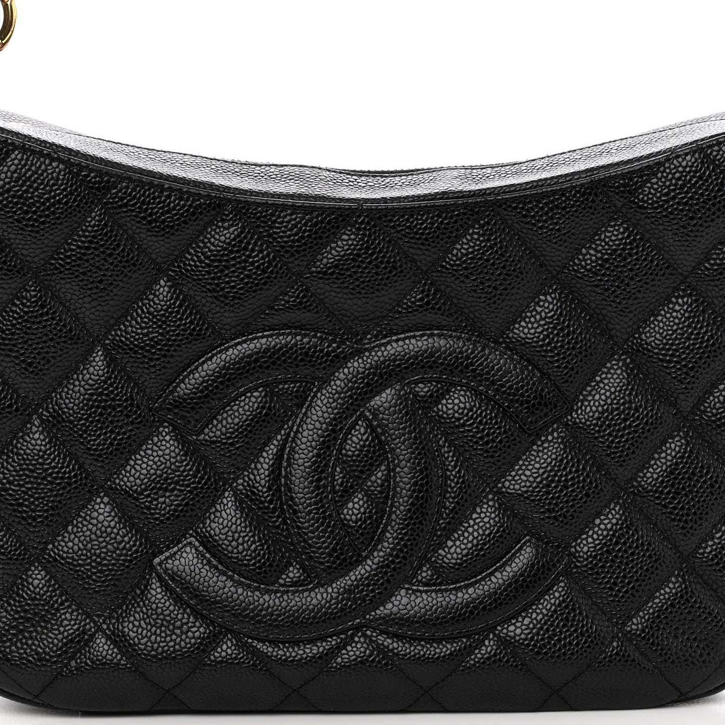 Caviar Quilted Timeless CC Shoulder Bag Black