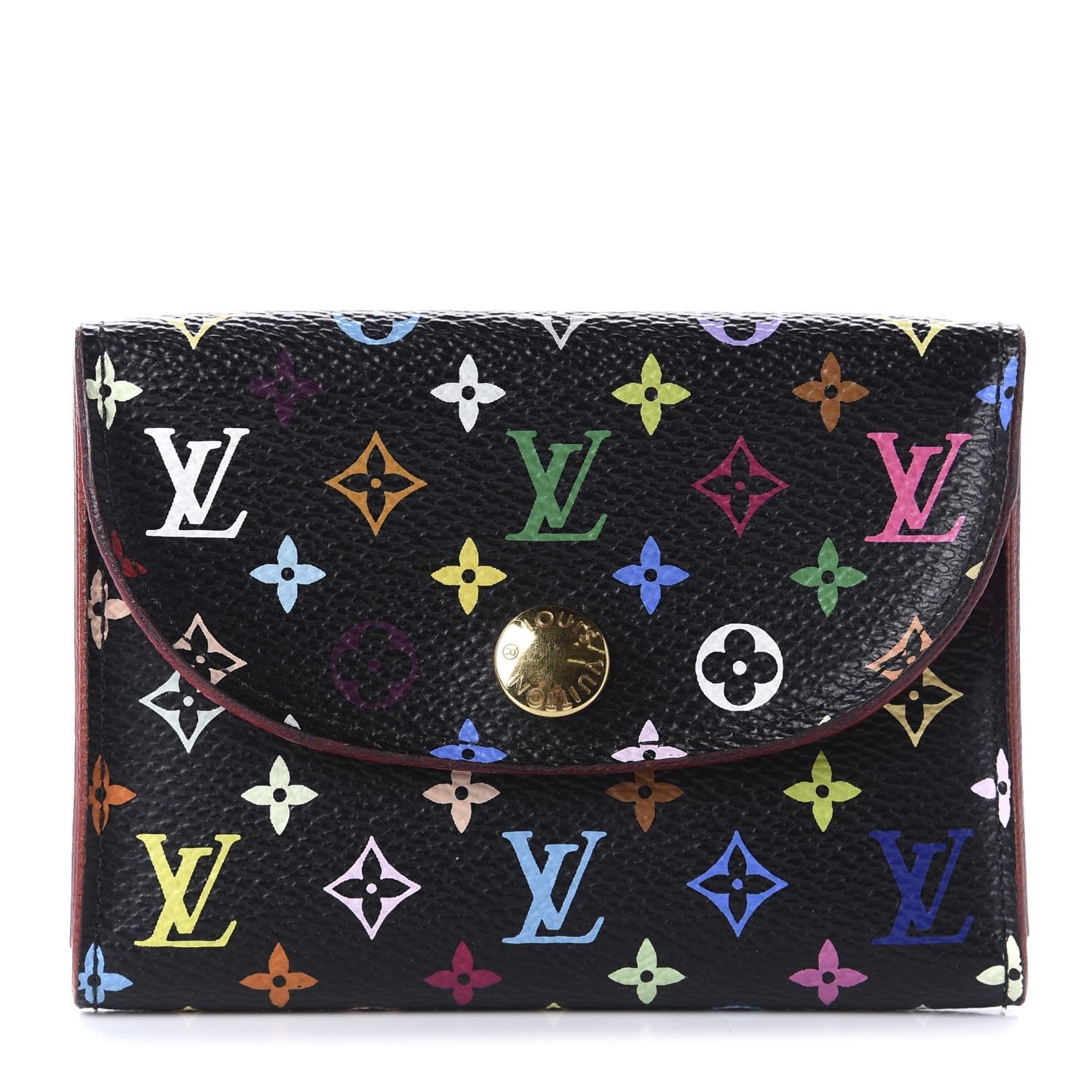 Louis Vuitton Monogram Multicolor Business Card Holder Black Grenade 1 of 9