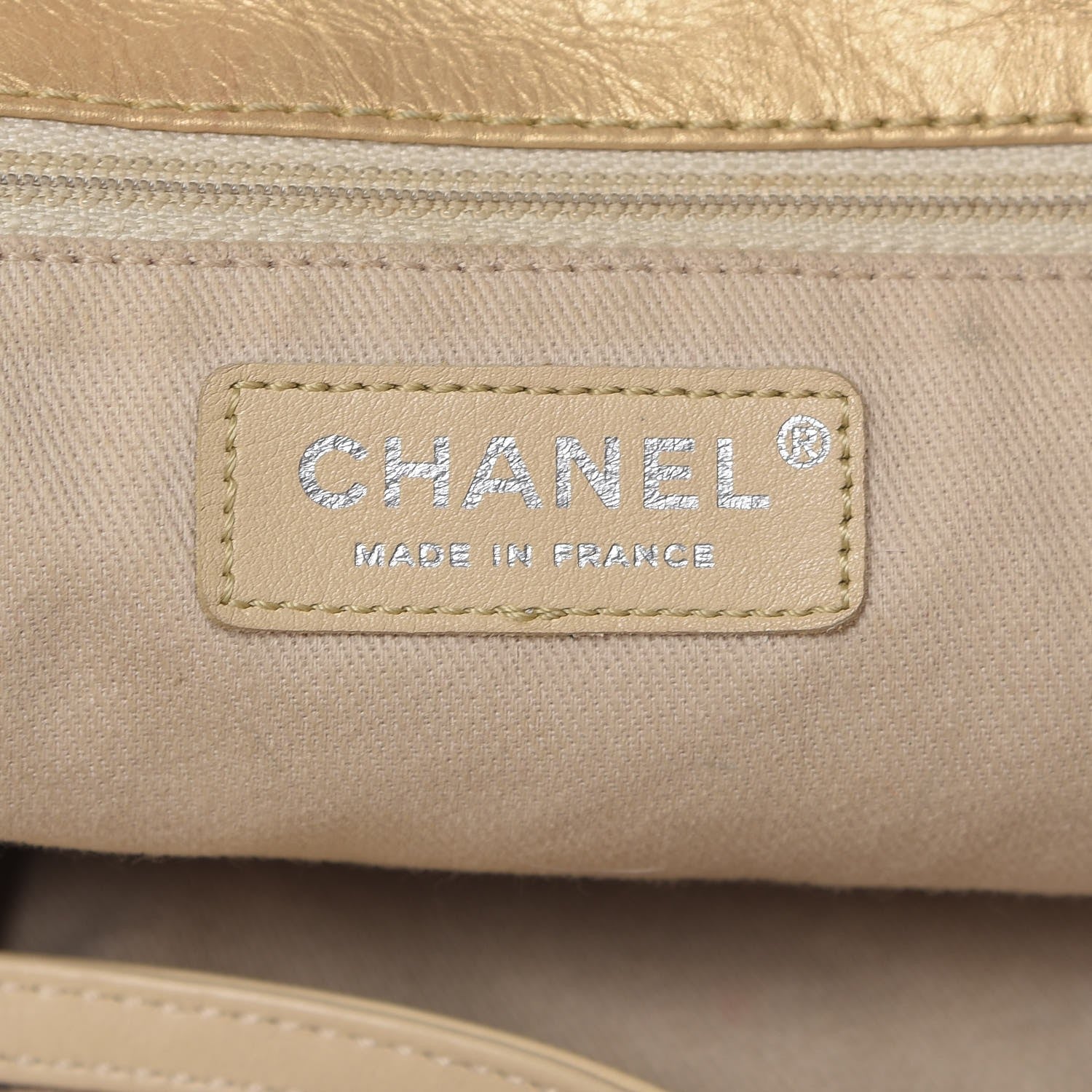 Chanel Metallic Aged Calfskin Small Shopping In Moscow Tote Gold 6 of 8