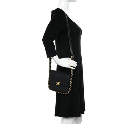 Chanel Calfskin Quilted Small Framing Chain Bag Black 2 of 10
