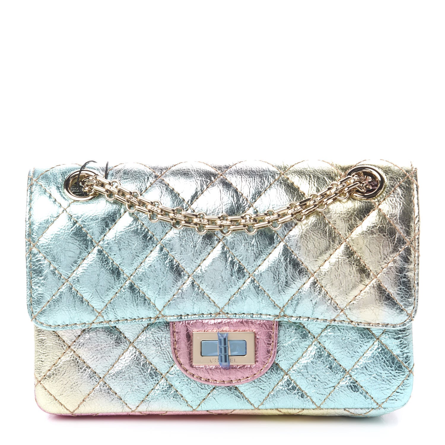 Chanel Metallic Goatskin Quilted Mini 2.55 Reissue Flap Multicolor 1 of 11