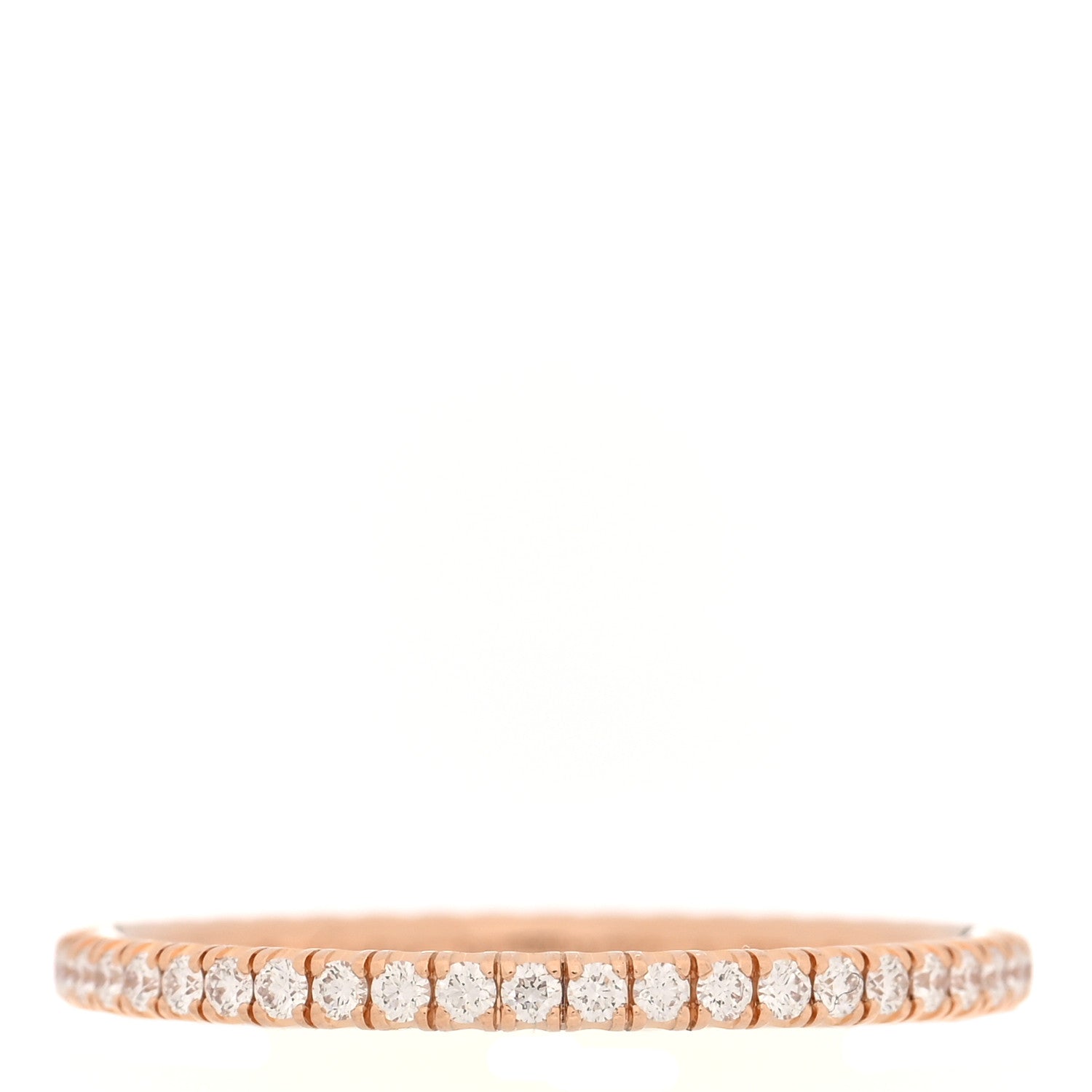 Cartier 18K Pink Gold Diamond 1.5mm Etincelle de Cartier Wedding Band Ring 50 5.25 1 of 5