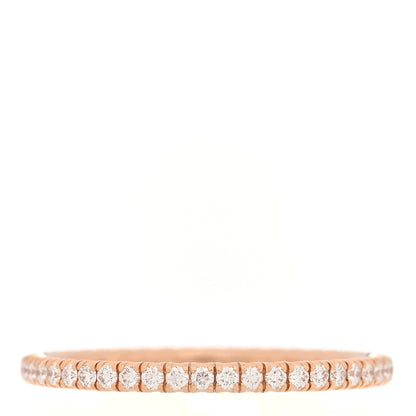 Cartier 18K Pink Gold Diamond 1.5mm Etincelle de Cartier Wedding Band Ring 50 5.25 1 of 5