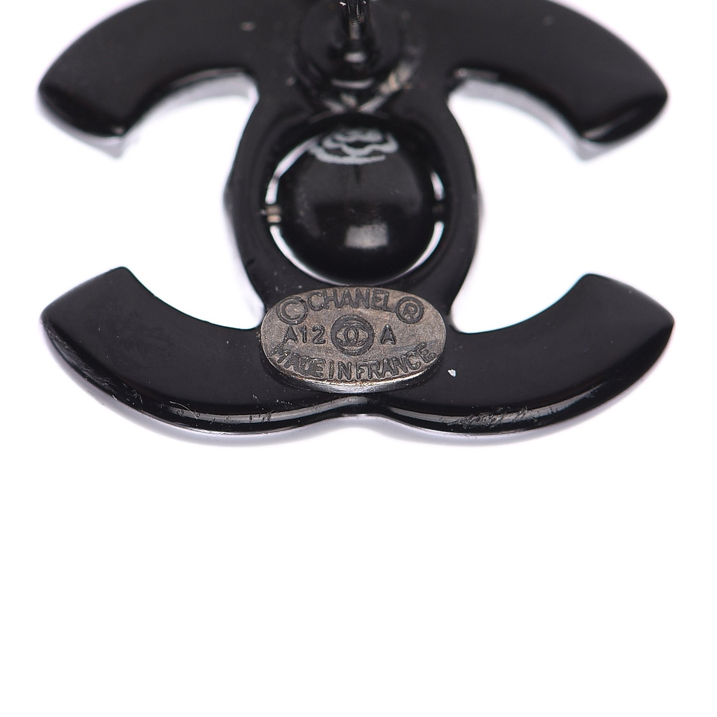 Resin CC Mademoiselle Earrings Black