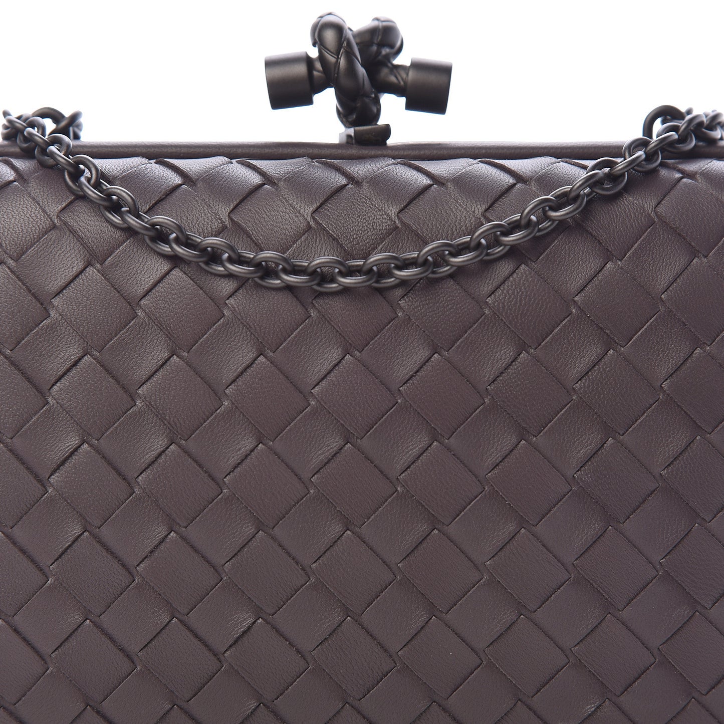 Nappa Intrecciato Chain Knot Clutch Quetsche
