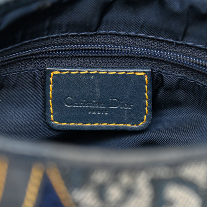 Christian Dior Monogram Double Saddle Bag Navy Blue 6 of 12