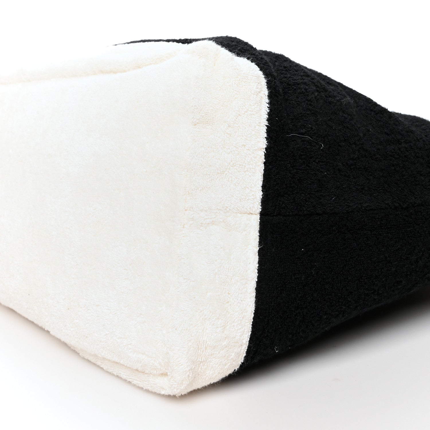Chanel Terry Cotton CC Beach Tote Towel Set Black White 12 of 12