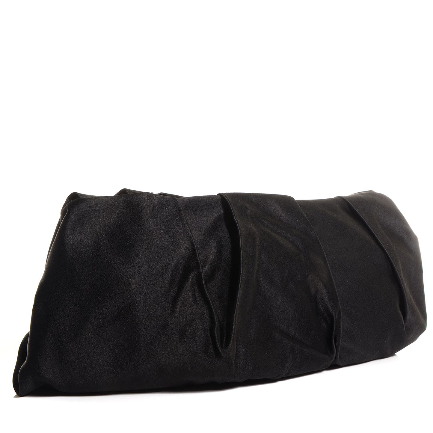 Satin Pochette Clutch Black