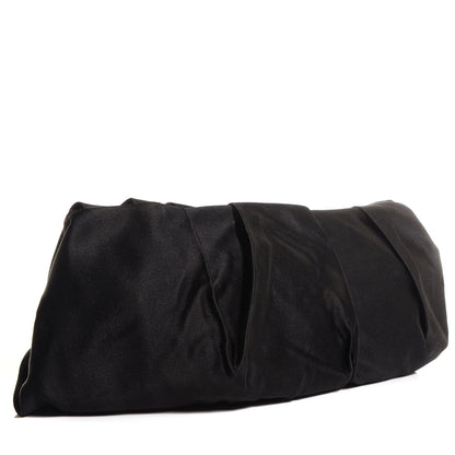 Prada Satin Pochette Clutch Black 3 of 9