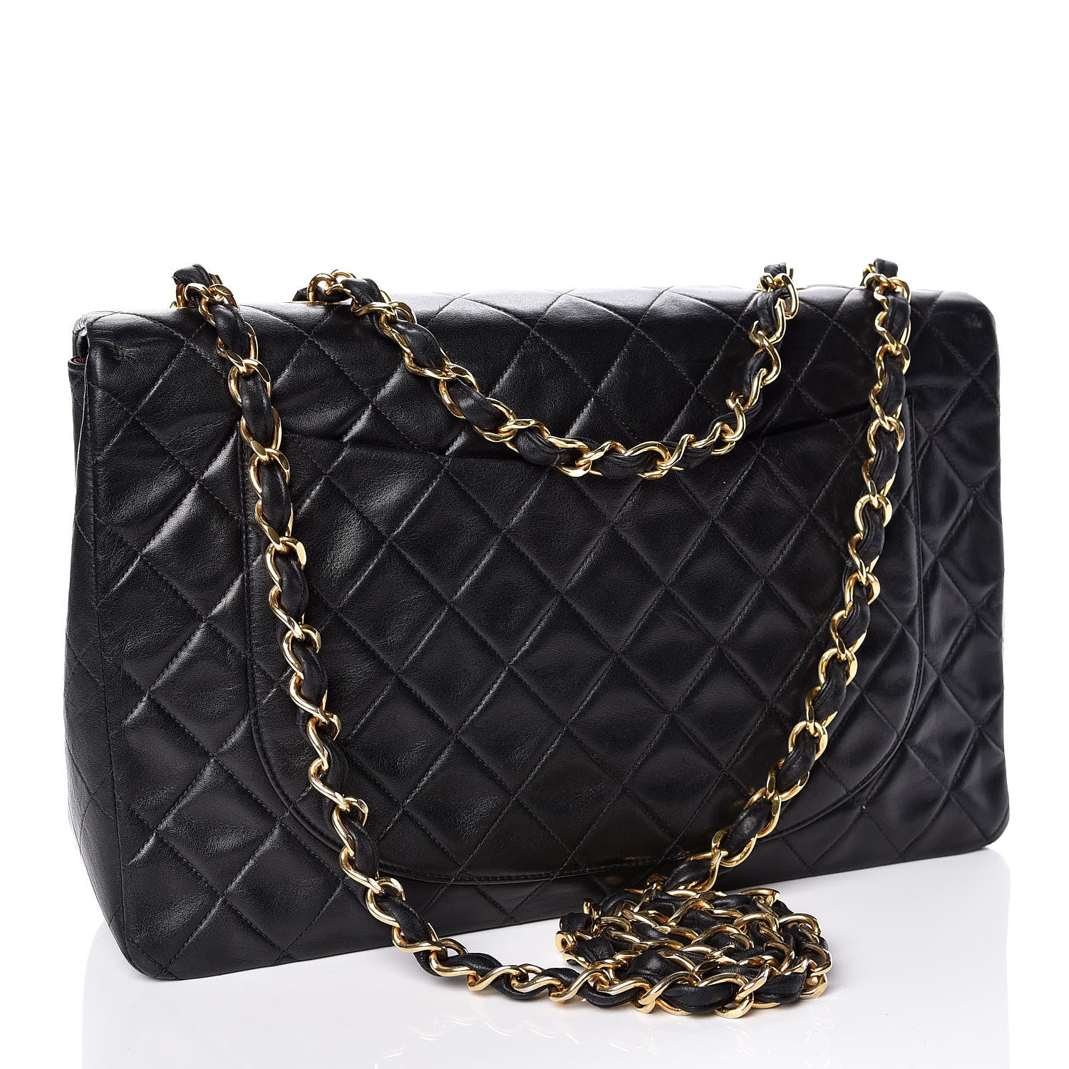 Chanel Lambskin Quilted XL Jumbo Single Flap Black 3 of 19