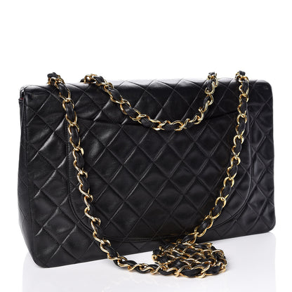 Chanel Lambskin Quilted XL Jumbo Single Flap Black 3 of 19