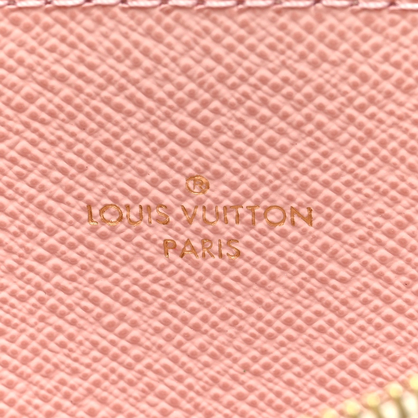 Damier Azur Felicie Chain Wallet Zippered Insert Rose Ballerine