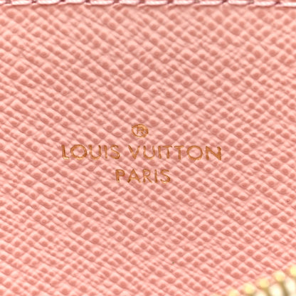 Louis Vuitton Damier Azur Felicie Chain Wallet Zippered Insert Rose Ballerine 6 of 6
