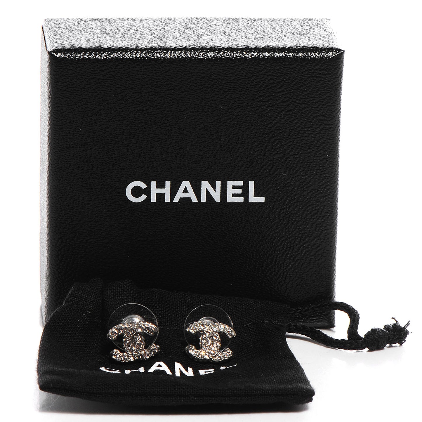 Crystal CC Earrings Silver