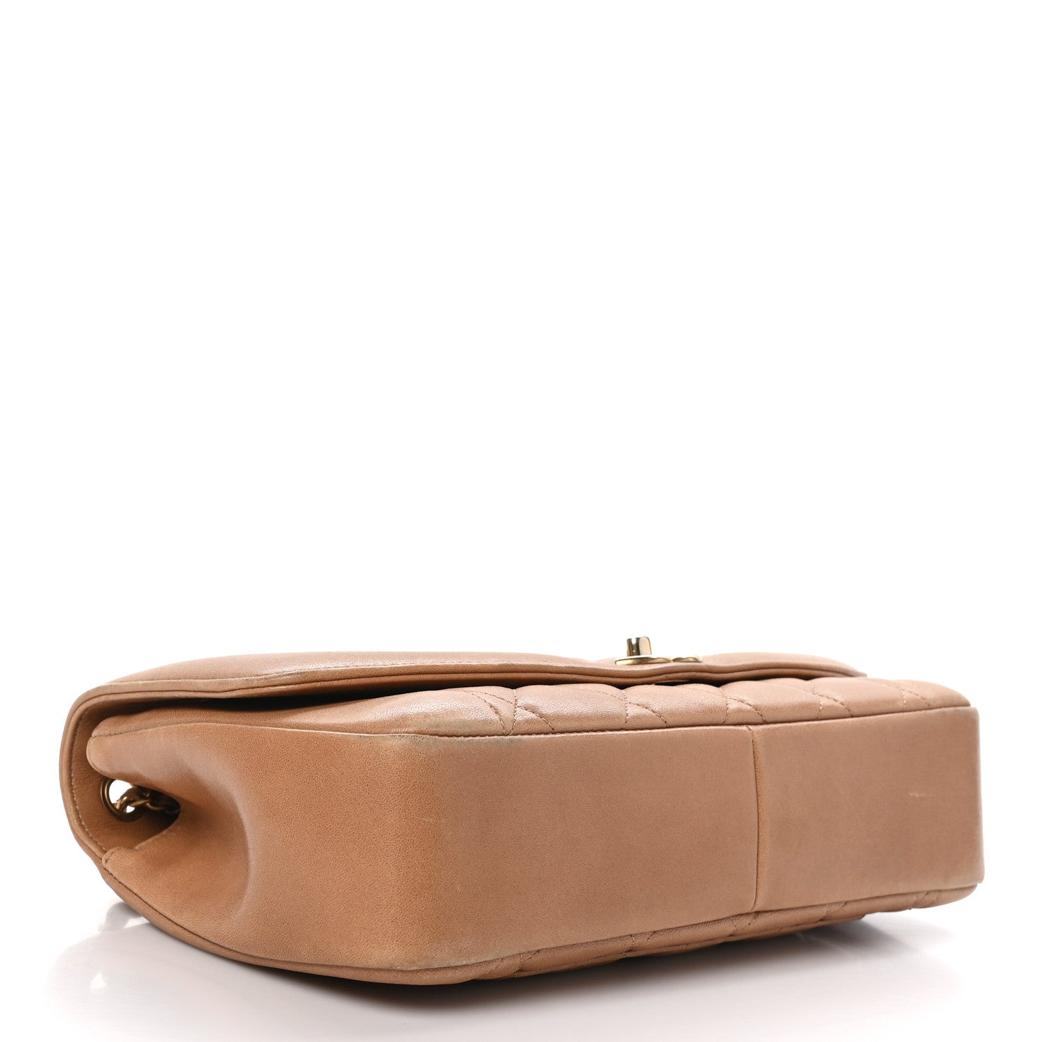 Chanel Lambskin Quilted Medium Single Flap Beige 4 of 12