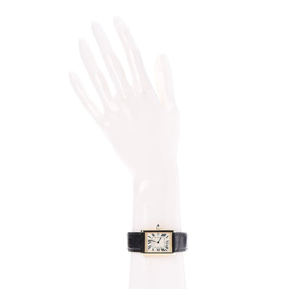 Cartier 18K Yellow Gold Alligator 26mm Tank Louis Quartz Watch 2 of 14