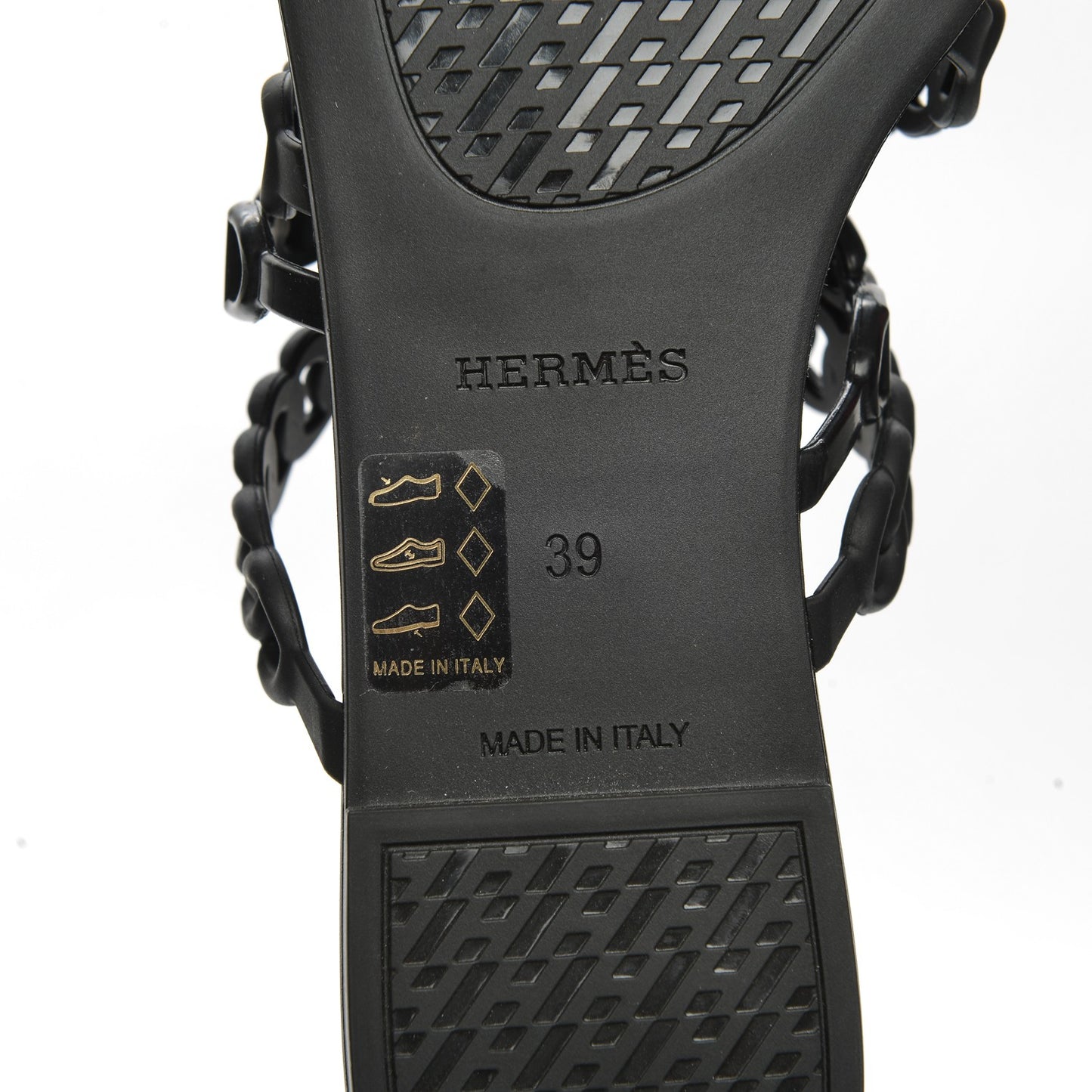 Rubber Chaine d'Ancre Nude Sandals 39 Black
