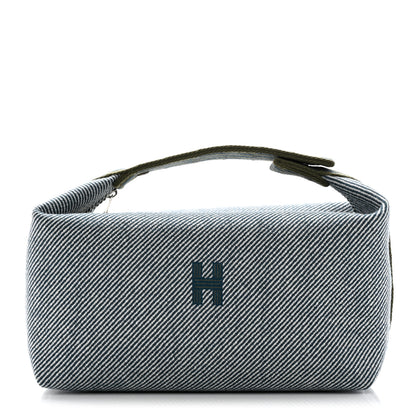 Hermes Wool Large Bride-A-Brac H Natte Pouch Bleu Abysse 1 of 7