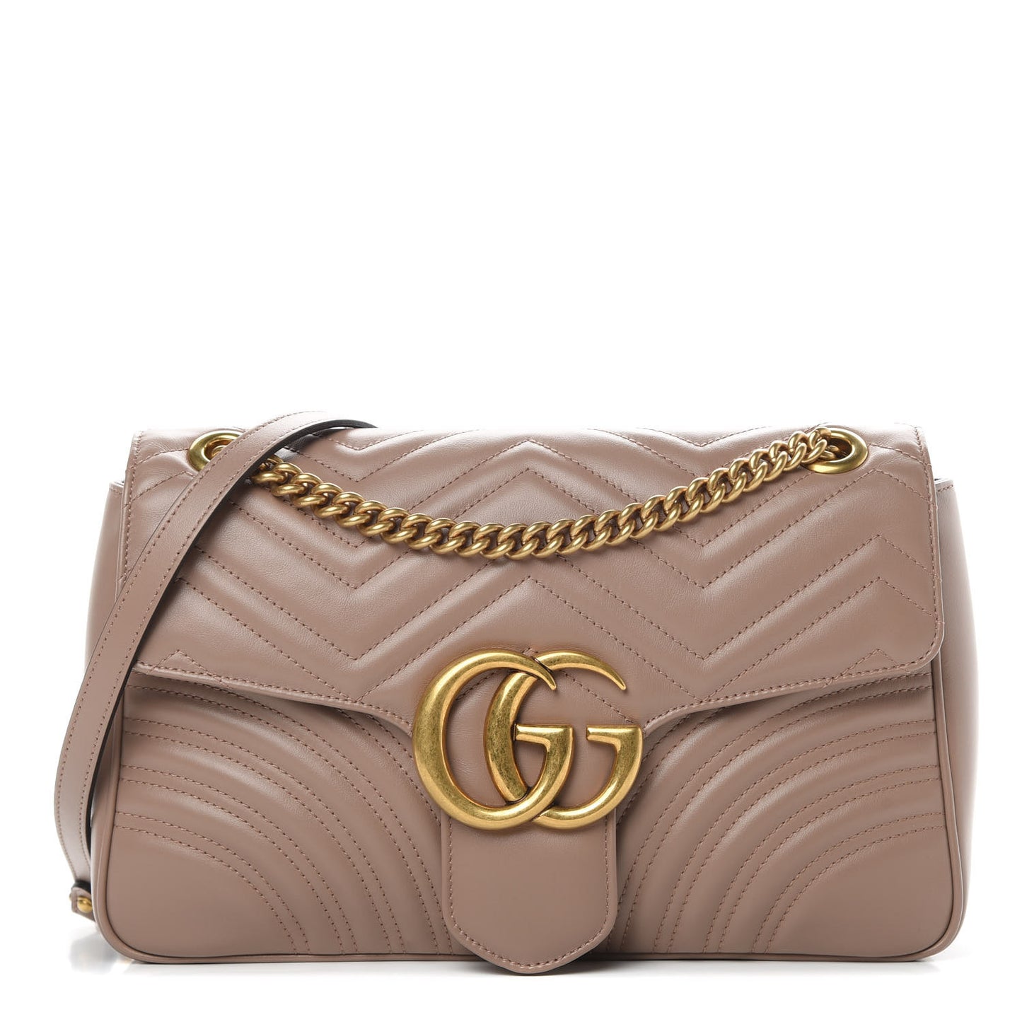 Calfskin Matelasse Medium GG Marmont Shoulder Bag Porcelain Rose