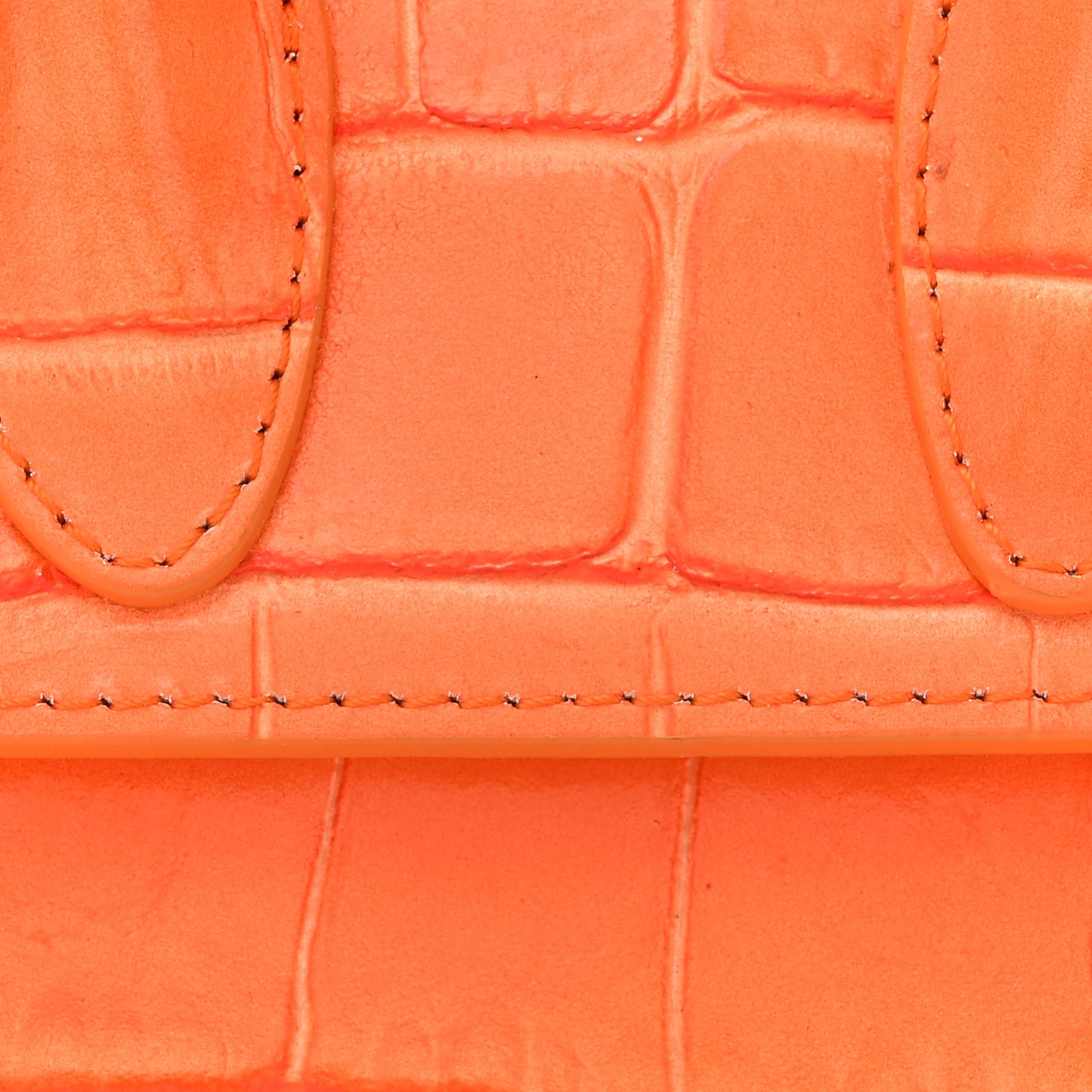 Calfskin Crocodile Embossed Le Chiquito Orange