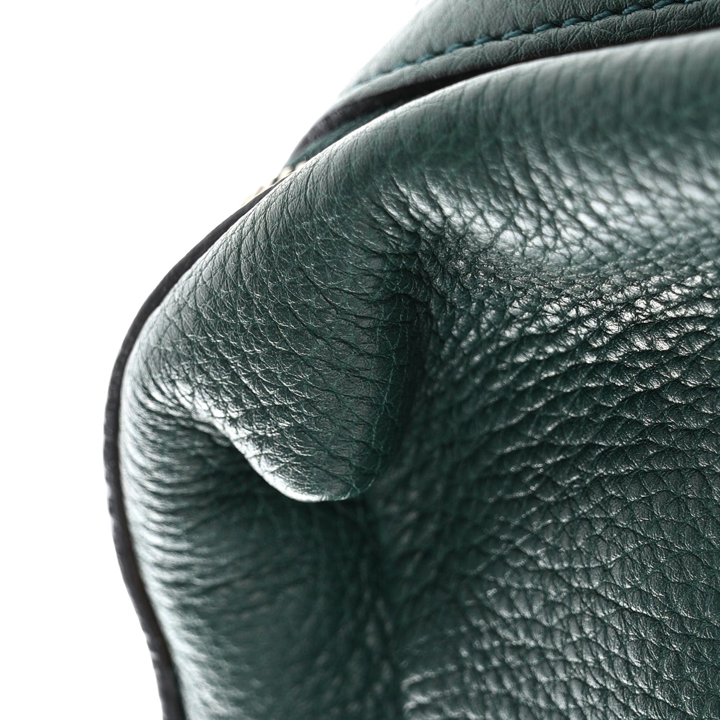 Pebbled Calfskin Medium Soho Cosmetic Case Emerald Green