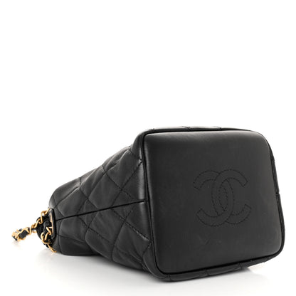 Chanel Lambskin Quilted Small Perfect Meeting Hobo Black 4 of 11