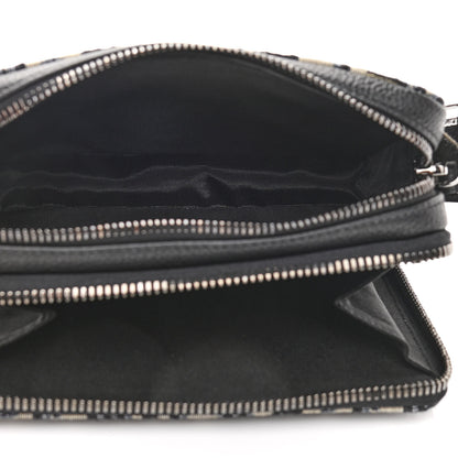 Christian Dior X KENNY SCHARF Oblique Canvas Embroidered Patches Crossbody Charcoal 8 of 11