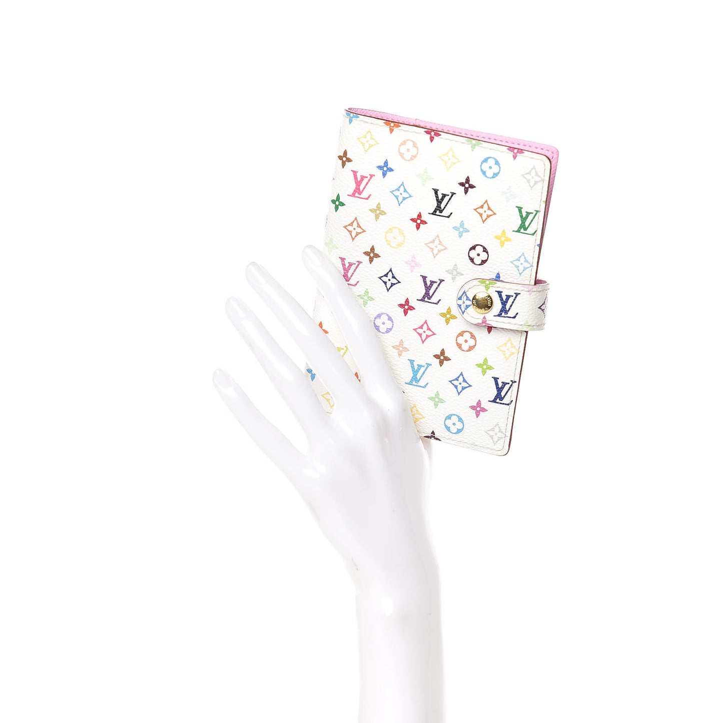 Monogram Multicolor Small Ring Agenda Cover White Litchi