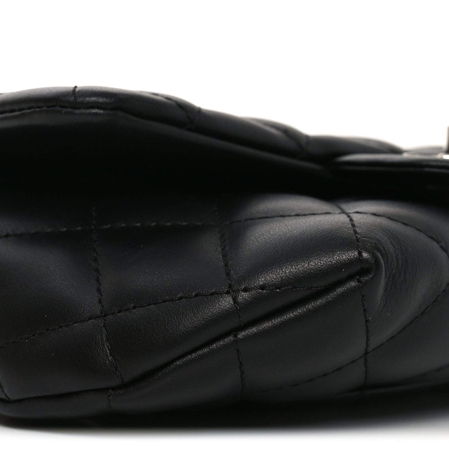 Calfskin Quilted CC Uniform Flap Belt Bag Black