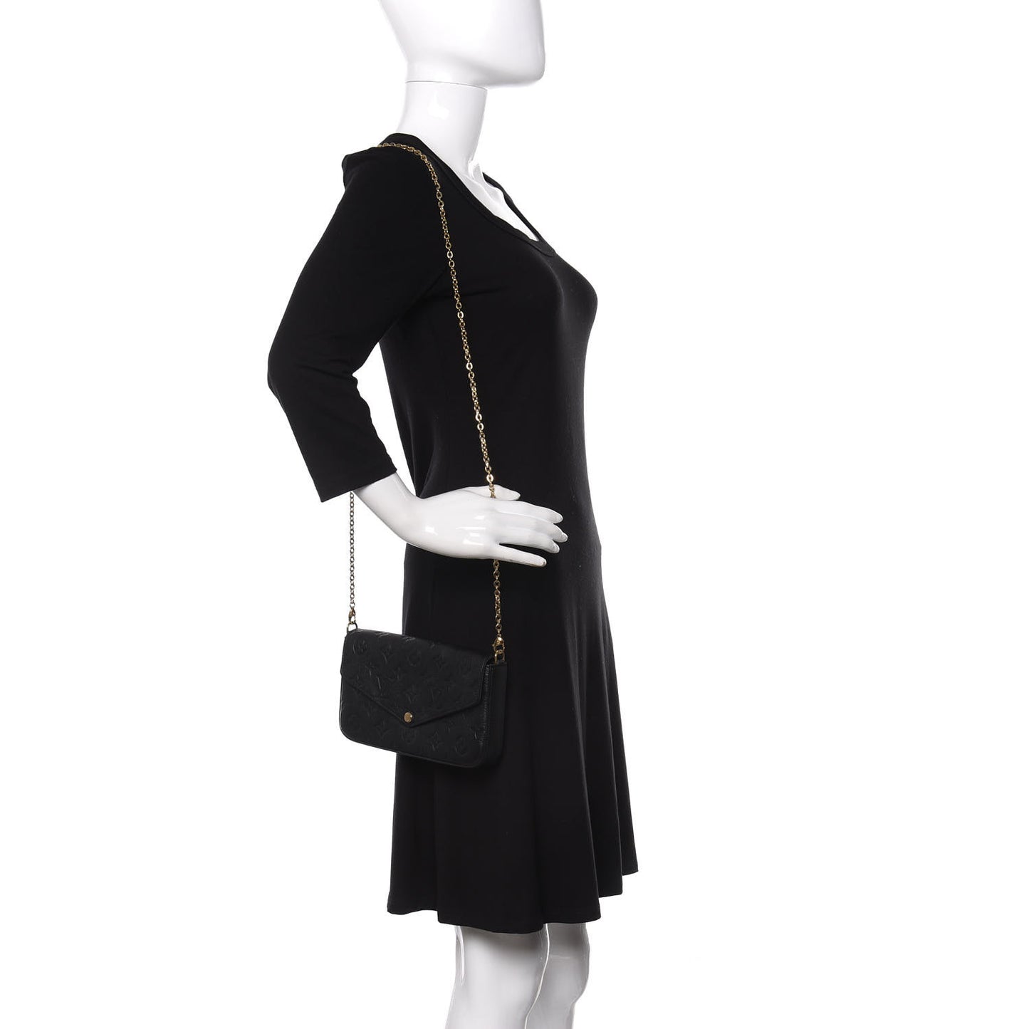 Empreinte Pochette Felicie Chain Wallet Black