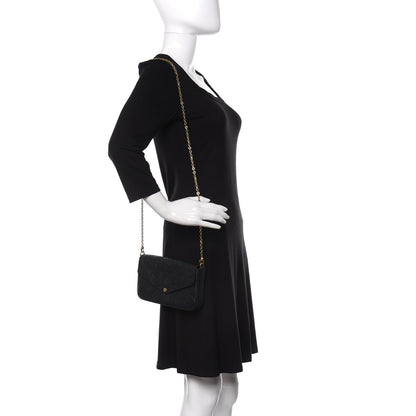 Louis Vuitton Empreinte Pochette Felicie Chain Wallet Black 2 of 19
