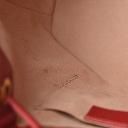 Gucci Calfskin Matelasse Sylvie Web GG Marmont Bucket Bag Hibiscus Red 8 of 11
