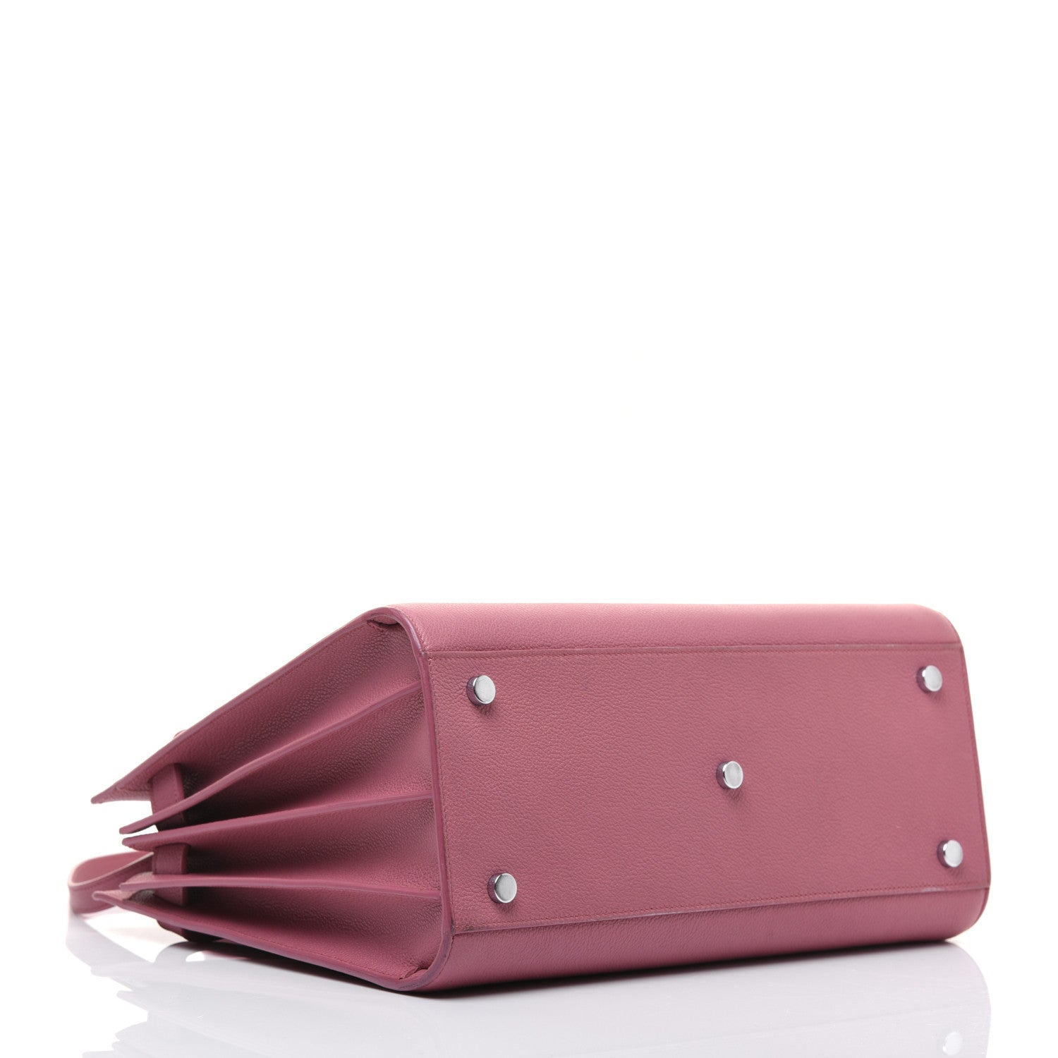 Saint Laurent Grained Calfskin Small Sac De Jour Dark Rose 5 of 33