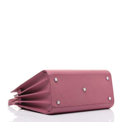Saint Laurent Grained Calfskin Small Sac De Jour Dark Rose 5 of 33
