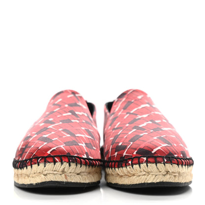 Bottega Veneta Satin Micro Square Grid Espadrille 36 Red Multicolor 2 of 7