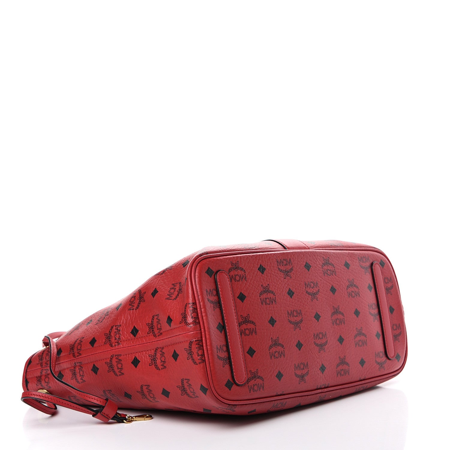 MCM Visetos Medium Liz Reversible Shopper Tote Ruby Red 6 of 19