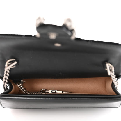 Gucci Velvet GG Monogram Super Mini Dionysus Shoulder Bag Black 5 of 10