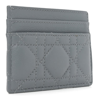 Christian Dior Supple Calfskin Cannage Caro Five-Slot Card Holder Cloud Blue 3 of 9